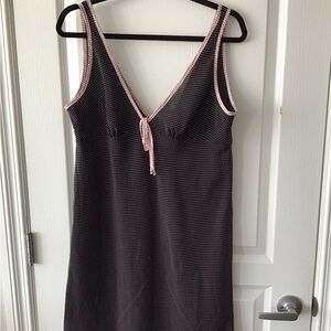 Diamond Tea Polka Dot Slip neglige in Black and Pink